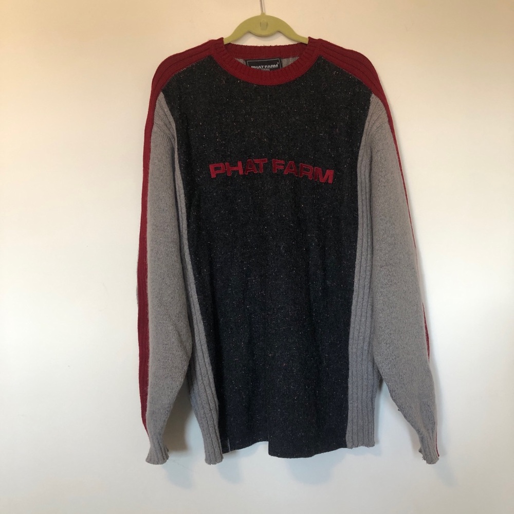 Vintage Phat Farm Mens Knit Crewneck Sweater